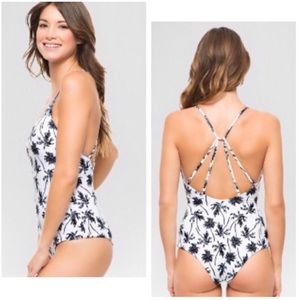 Vanilla Beach palm tree one piece swimsuit